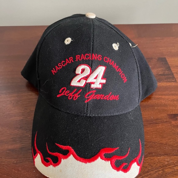 Black and Red NASCAR Racing Cap - Picture 1 of 3